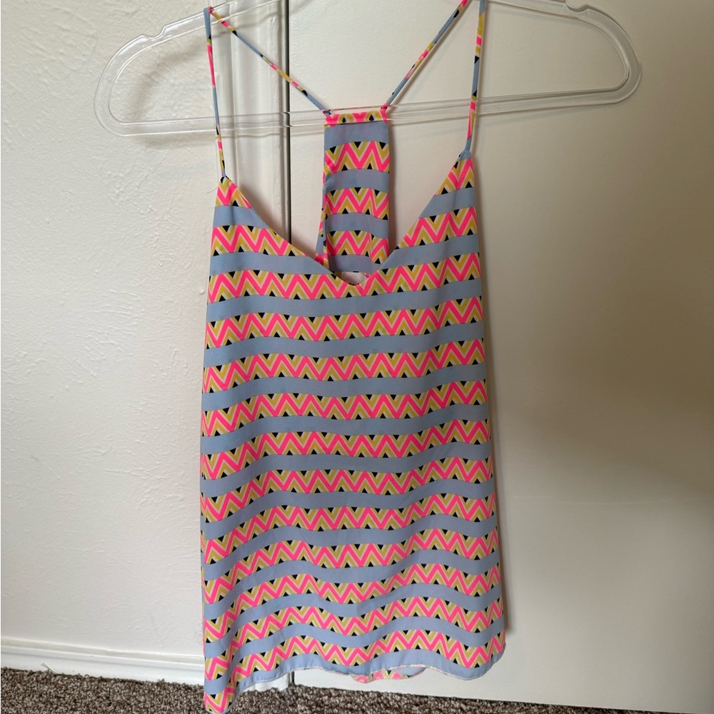 Style Rack Multicolor Zigzag Tank Top